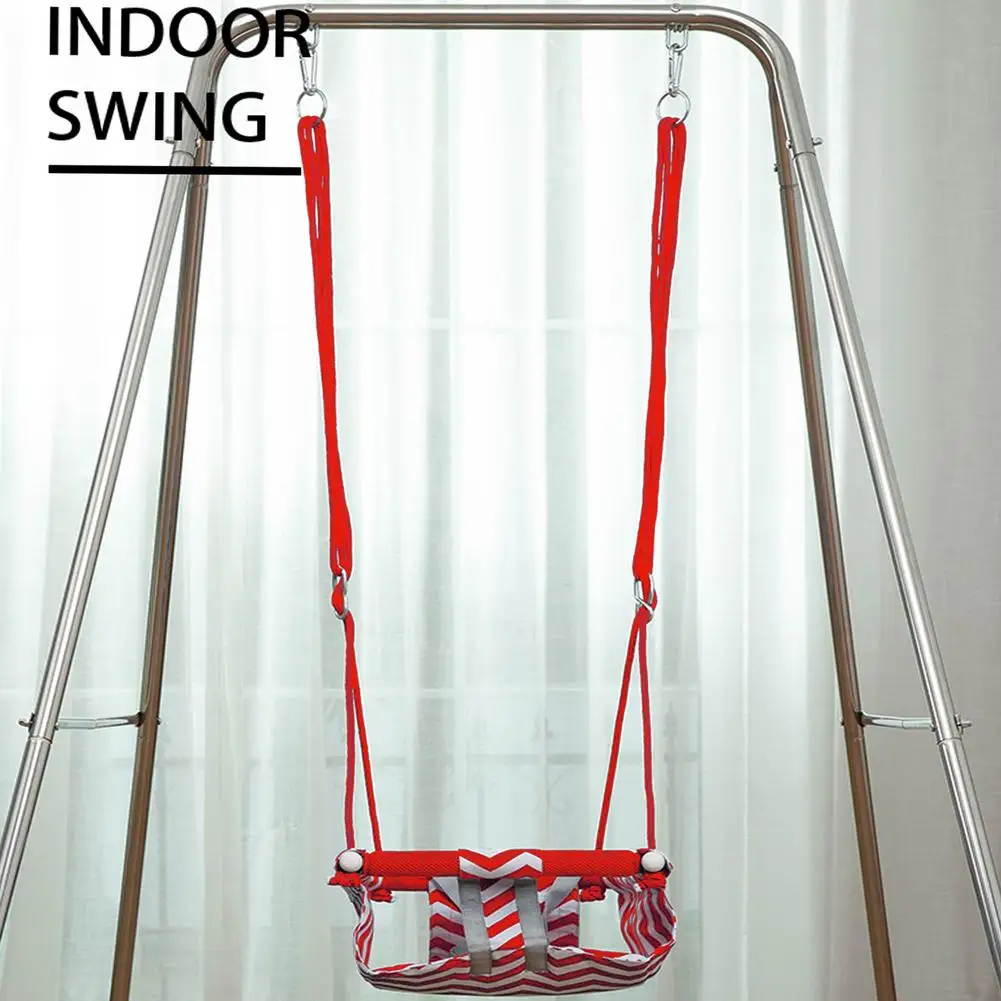 

Kids Swing Seat Indoor Outdoor Child Swing Set Canvas Steel Pipe Baby Swing Chair Kids Activit Gear