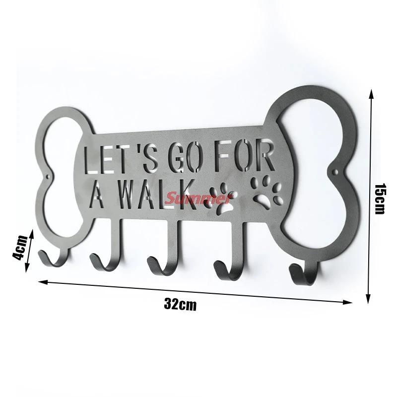 

Metal Pet Dog Leash Hanger Hook Dog Leash Wall Rack Holder with Free Nail Hang