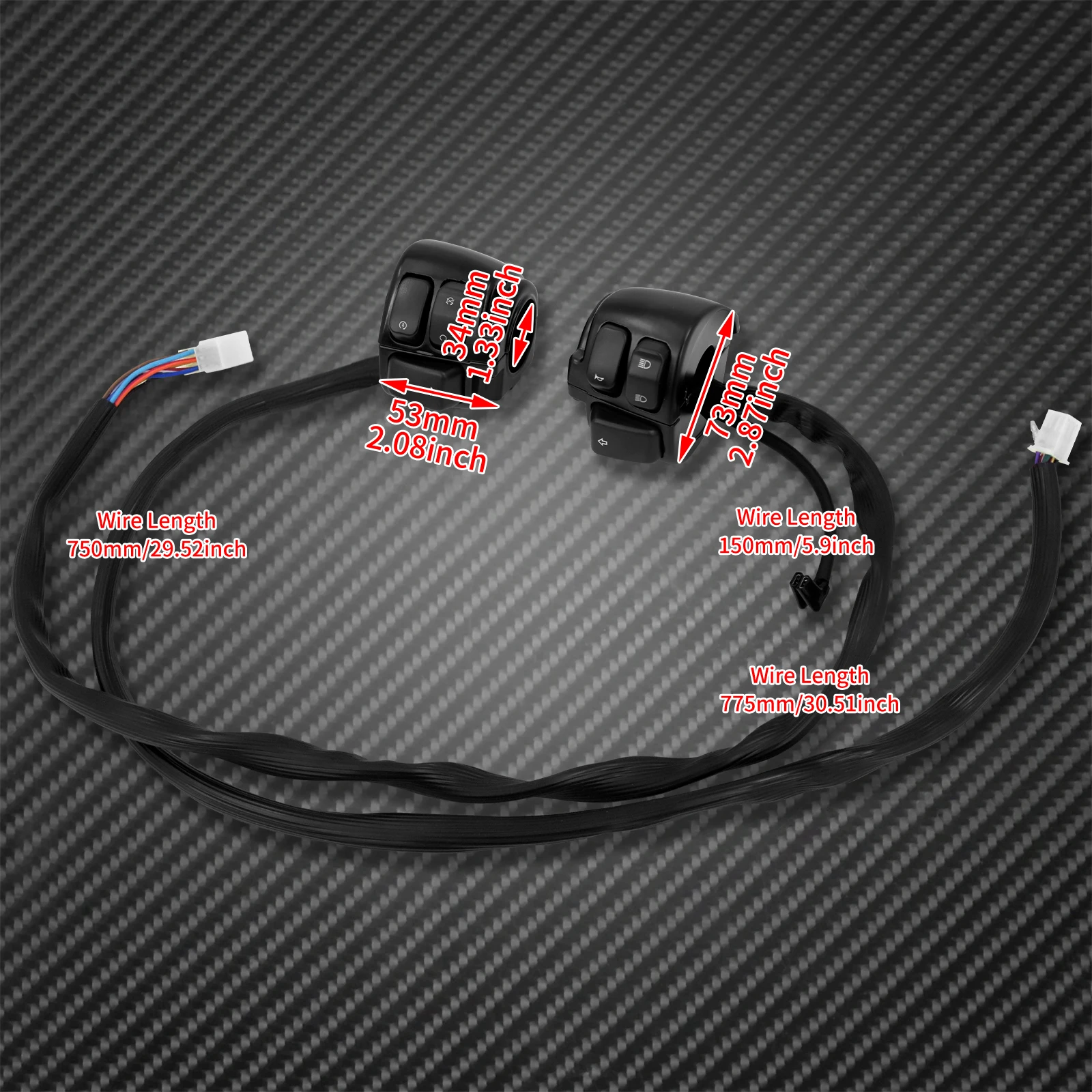 Мотоцикл черный 1 &quotРуль управления поворотным сигналом переключатель для Harley