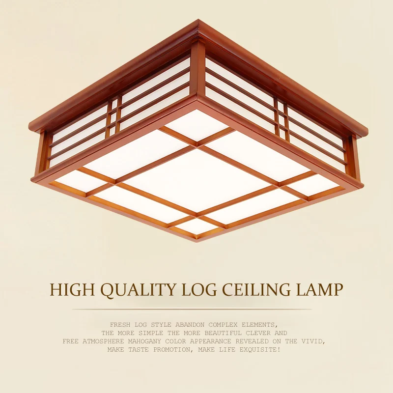 Retro Japanese Style Led Ceiling Lamp Living Room Dining Room Bedroom Balcony Home Decoration Interior Design Light Fixtures
