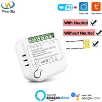 tuya mini wifi switch module smart life remote voice control 10a smart light diy switch module smart home with alexa google home