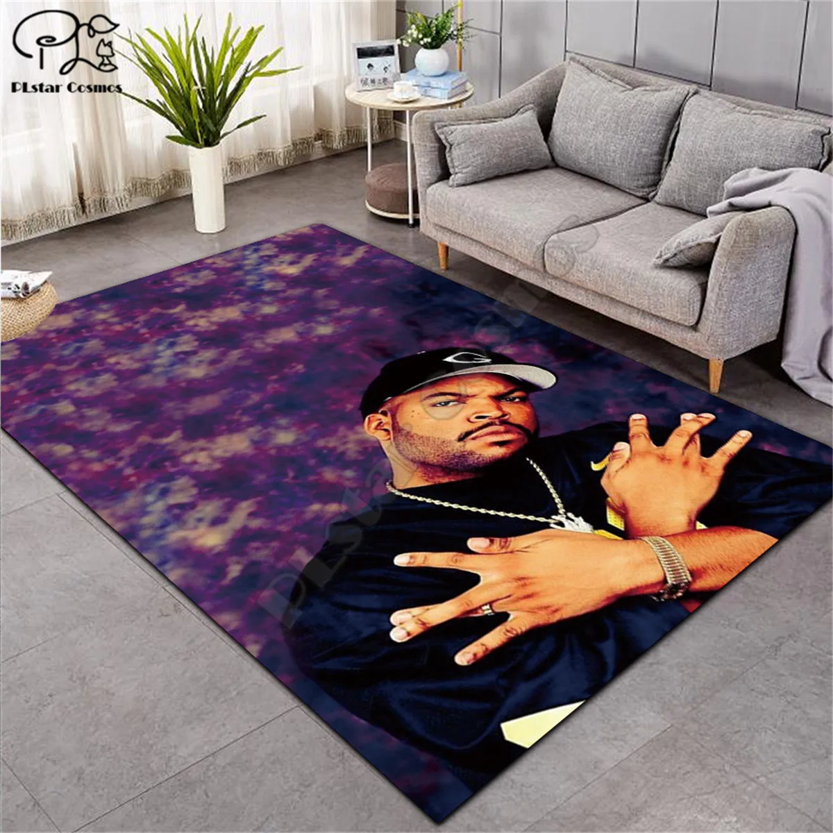 

Character 2Pac pattern Square Anti-Skid Area Floor Mat 3D Rug Non-slip Mat Dining Room Living Room Soft Bedroom Carpet style