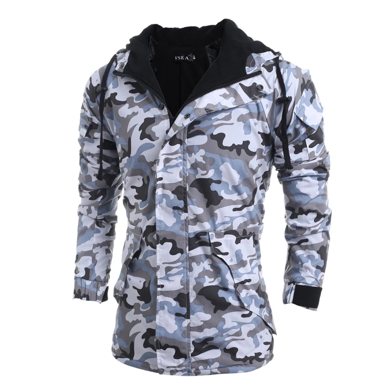 

New Camouflage Style Men's Thick Hooded Thick Korean Style Trendy Winter Coat Hooded Cotton Coat Fashion Jacket
