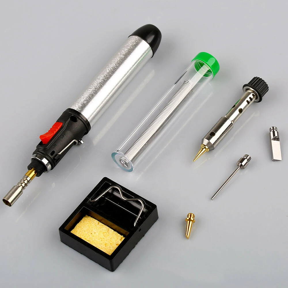 

Портативный беспроводной Газовый паяльник 4 в 1, набор инструментов 12 мл, газовая емкость, подходит для сварки, ремонта автомобиля, обслуживания электроники