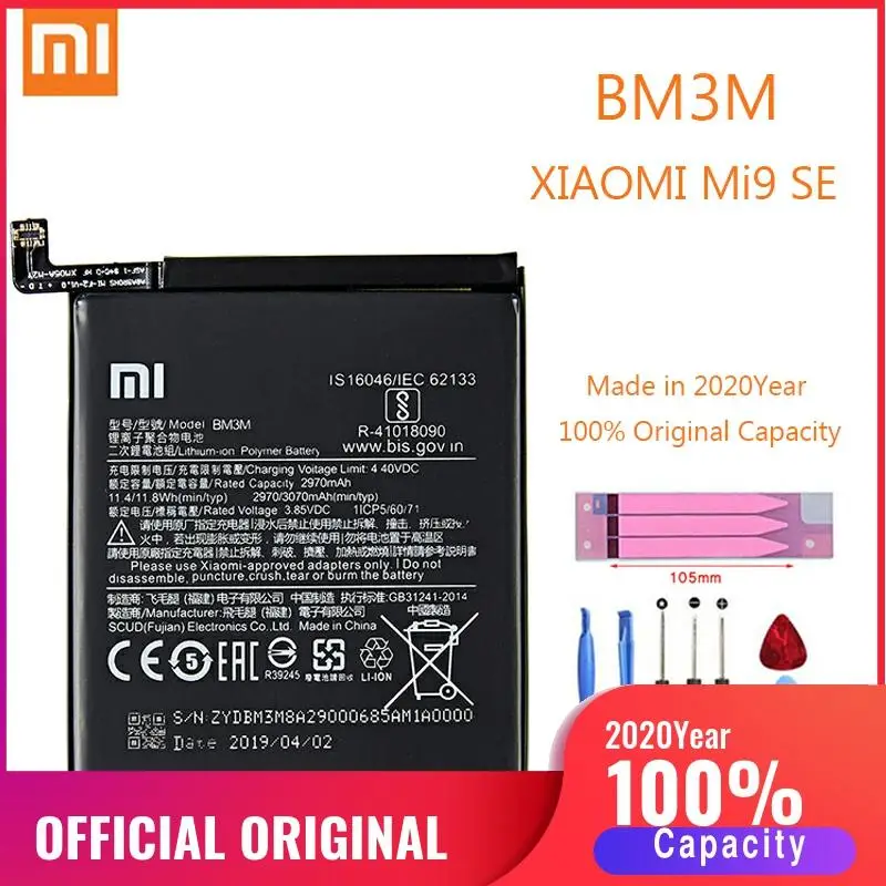 BM3M оригинальный аккумулятор XIAO MI для телефона Xiaomi Mi9 SE сменные батареи Xiomi bateria Mi 9