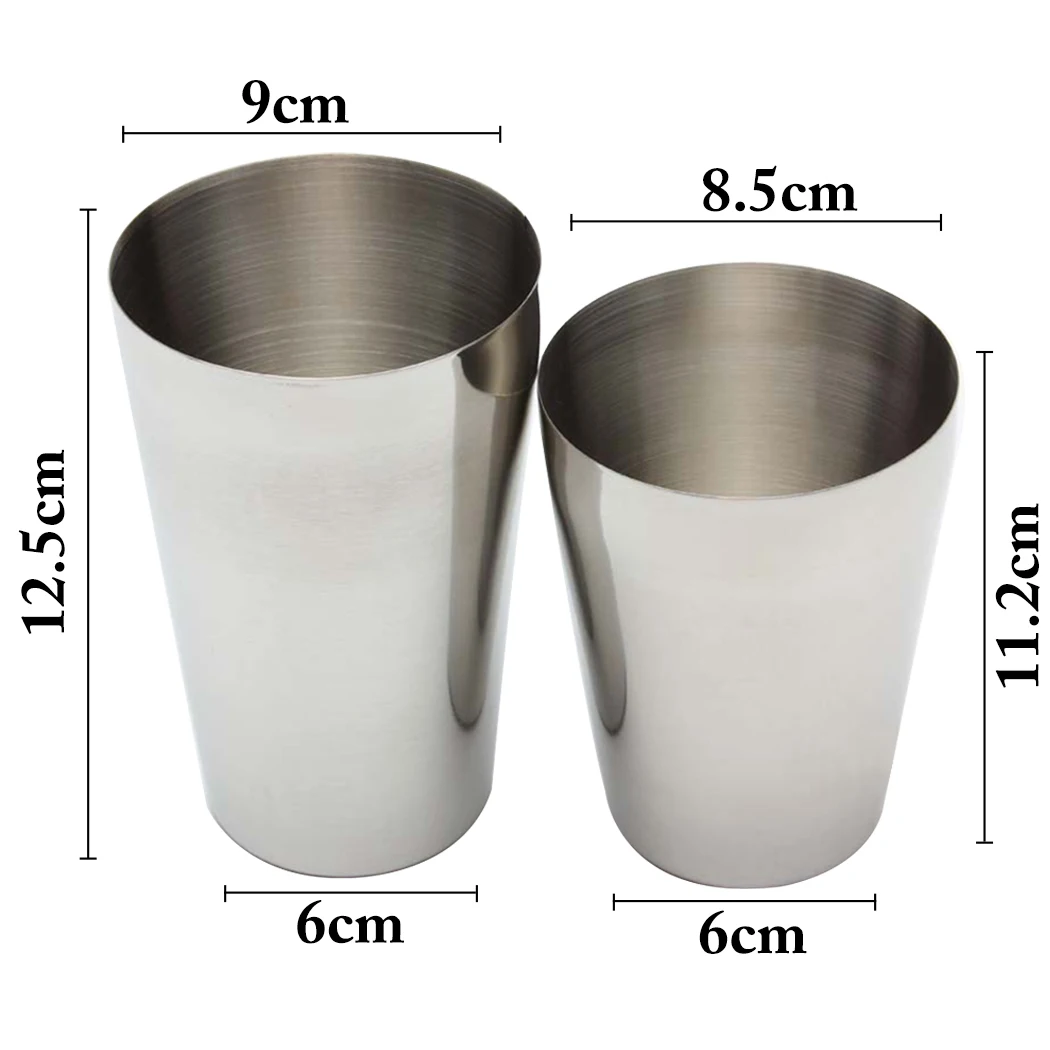 

2pcs 450ml/600ml Stainless Steel Cocktail Shaker Measure Cup Dual Shot Drink Spirit Measure Jigger Kitchen Gadgets