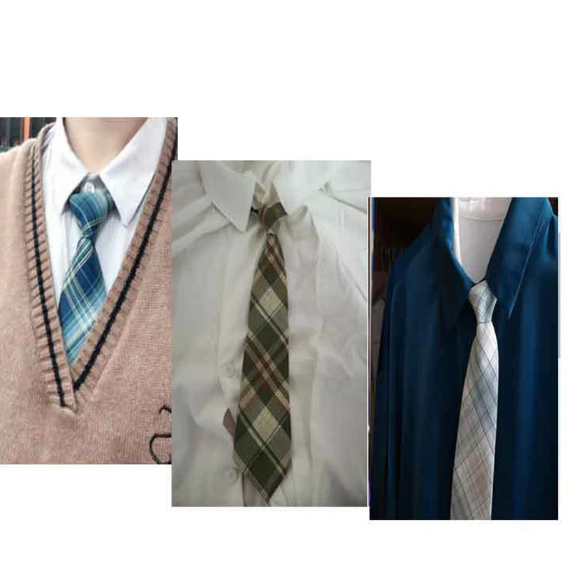 

Skinny Ties For Men Women Casual Plaid Necktie Suits Boys Girls Ties Slim Men Necktie Tie Simple Lazy Person Student Tie