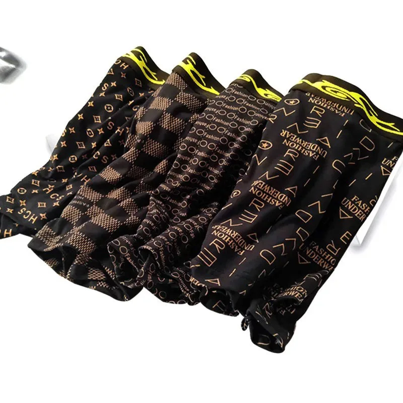Boxer Men Panties Breathable Comfortable Underwear Man Boxers Plus Size Elastic BoxerShorts Underpants Male Printed Boxers M-3XL