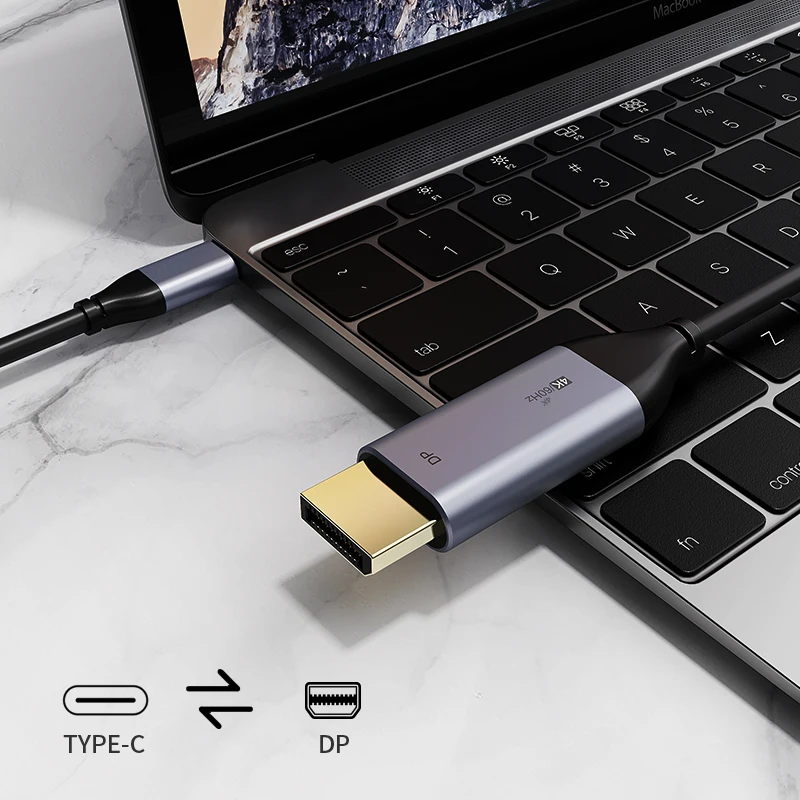 Кабель CABLETIME с USB C на DisplayPort 4K 60 Гц 3 1 Type Thunderbolt DP адаптер UHD внешнее видео C031|Кабели