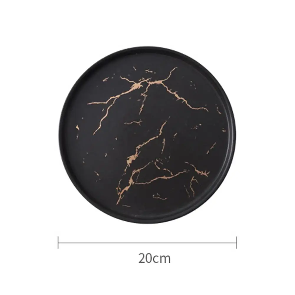 Мраморная тарелка в скандинавском стиле домашнее керамическое блюдо вестерн для
