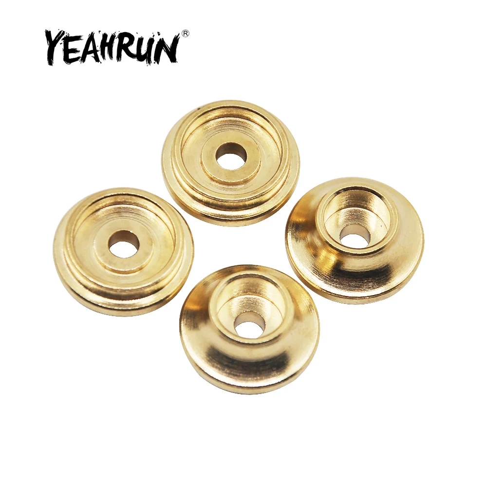 

4 шт латунные Пружинные фиксаторы YEAHRUN, амортизирующие чашки для Traxxas TRX4 TRX-4 TRX-6 1/10 RC Rock Crawler автомобильные обновленные детали, аксессуары