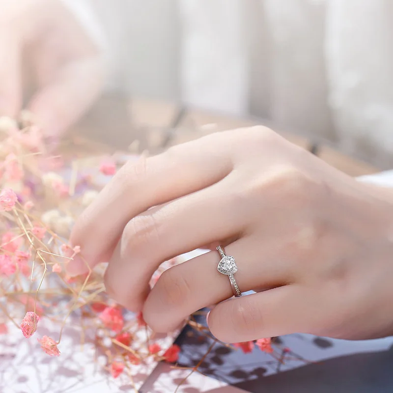 Кольцо из 18-каратного золота с натуральными бриллиантами XZ бриллианты реальное