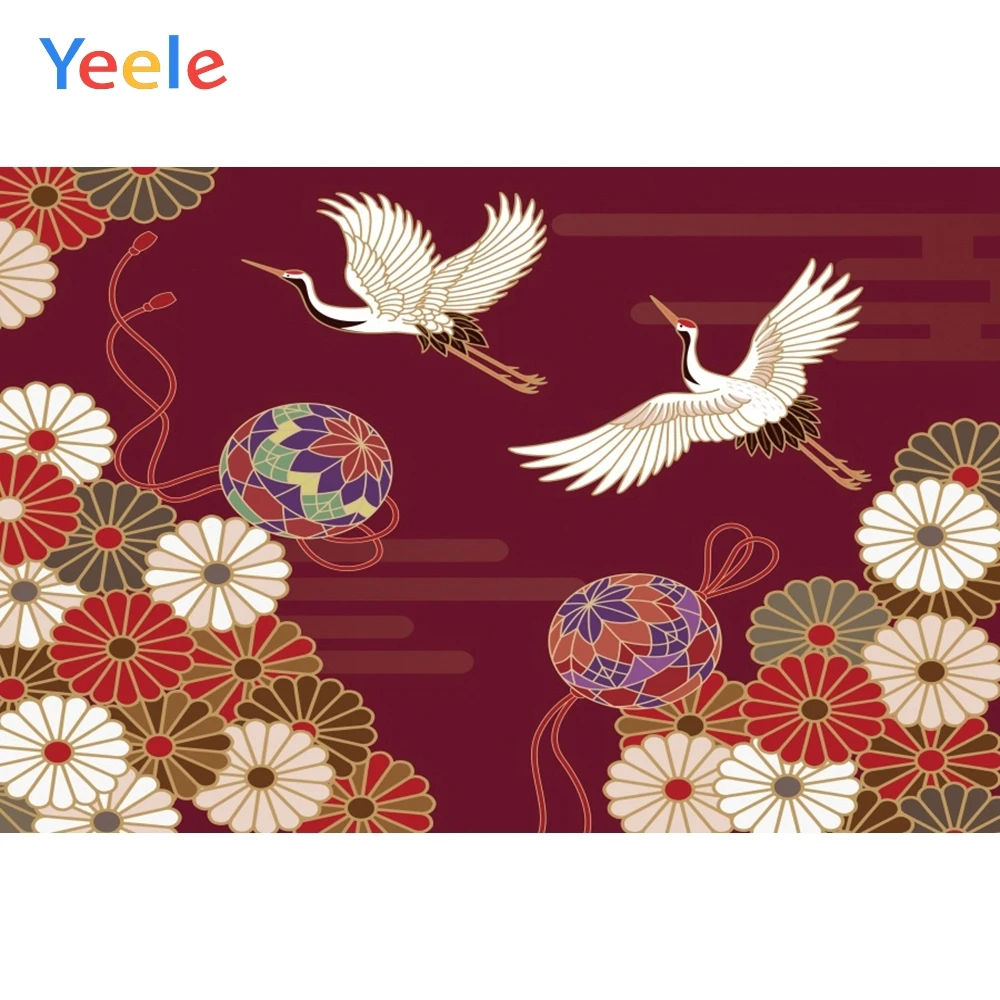 

Праздничные Вечерние Декорации Yeele для портретной фотосъемки с изображением журавля цветка персонализированные фоны для фотостудии