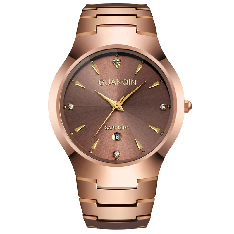 

2020 Guanqin GQ30018 watch brand new fashion business leisure three pointer double calendar genuine waterproof and dustproof