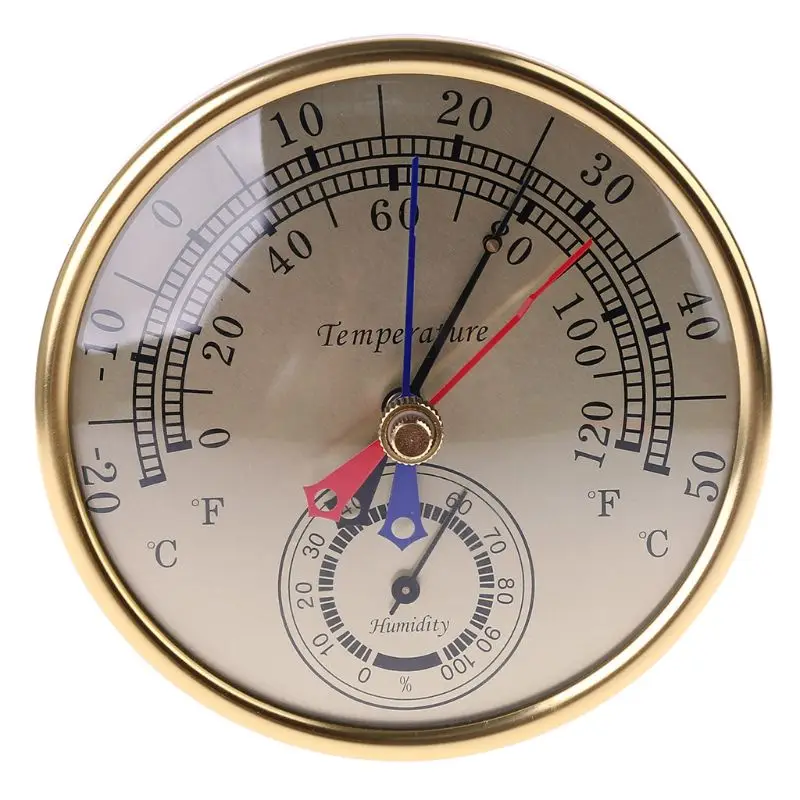 

5\" Min Max Thermometer Hygrometer Wall Mount Hanging Analog Temperature Humidity E7CB