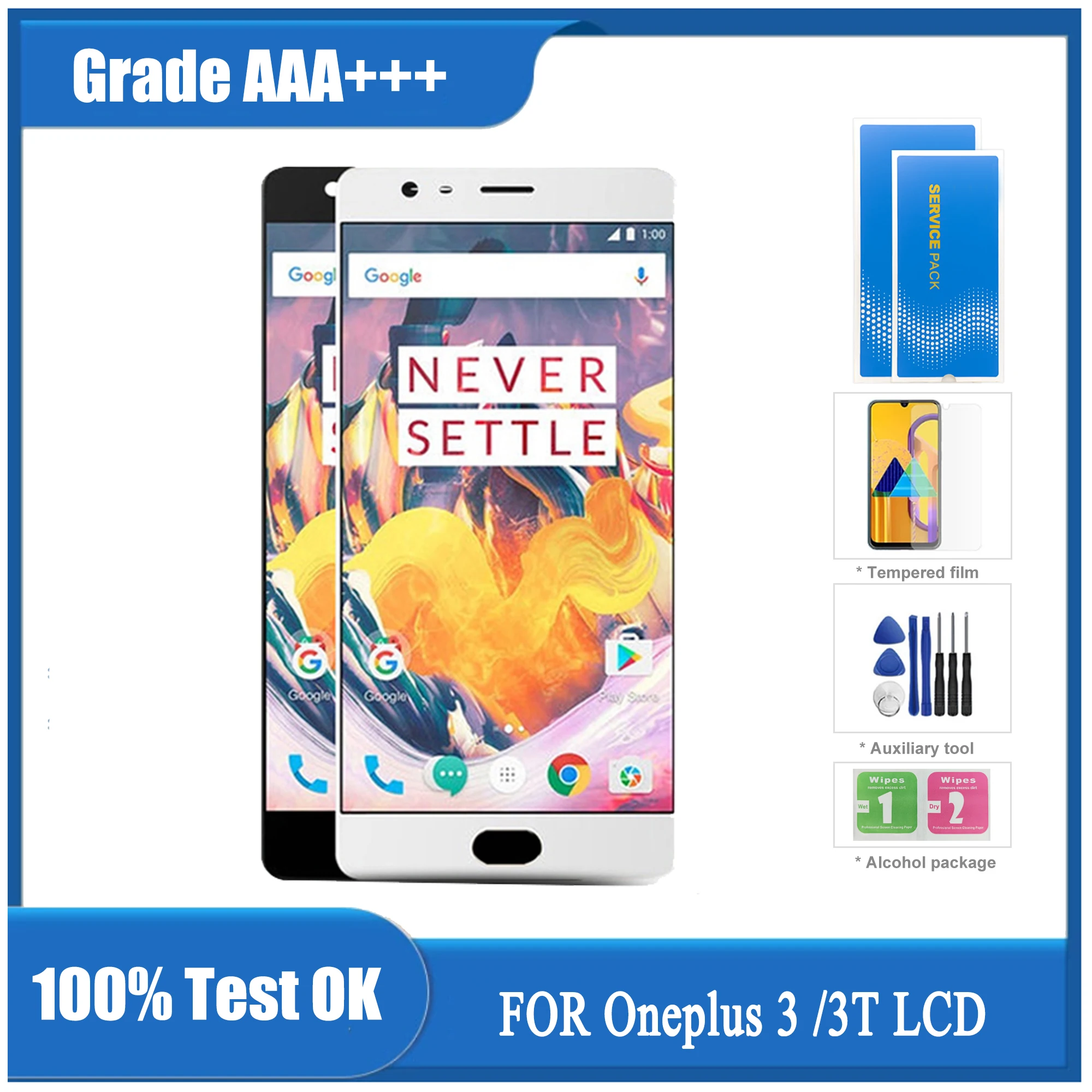

ЖК-дисплей AMOLED 5,5 ''для Oneplus 3 3T, сменный сенсорный экран для OnePlus 3 3T A3000, оригинальная панель дисплея