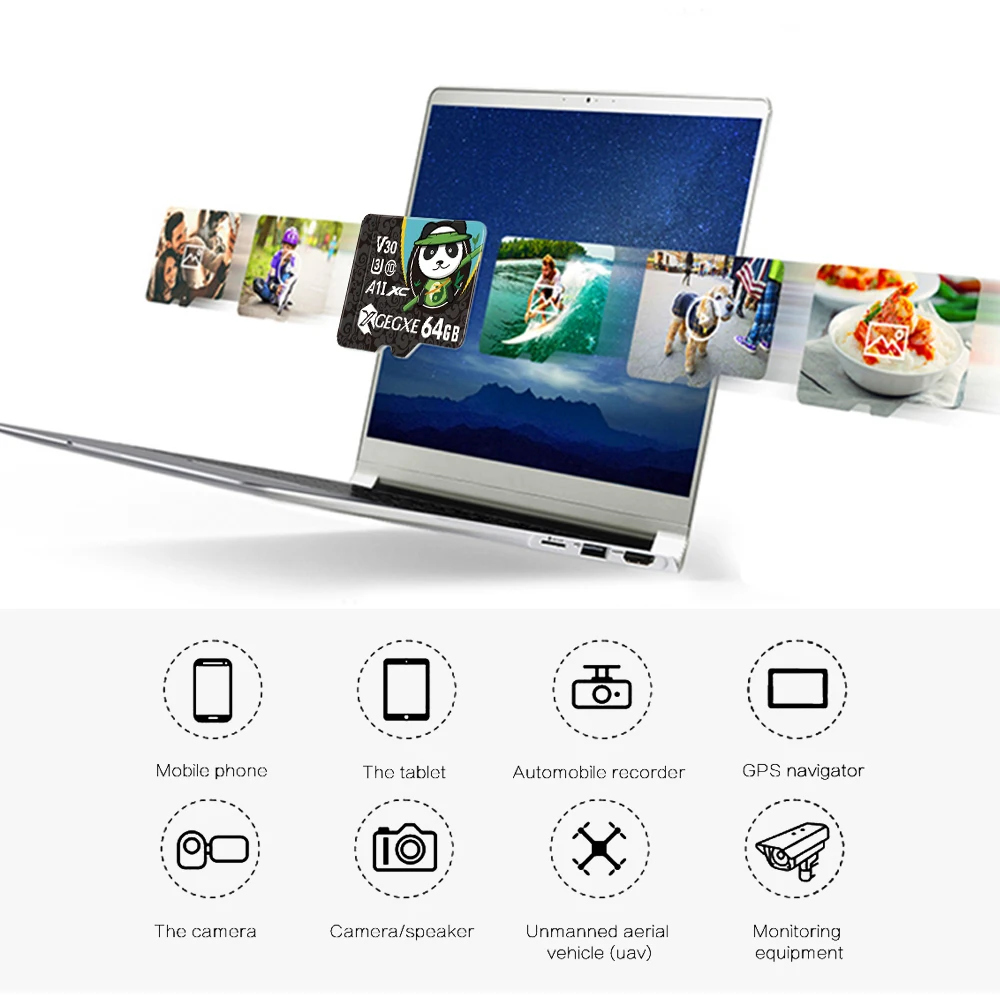 XGEGXE Micro SD 16GB 32GB 64GB 128GB Memory Card C10 Fashion TF Card Flash Drive for Android