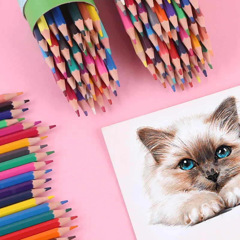 

Colored Oil Color Pencils Set Wood Soft Watercolor Pencil For Drawing Sketching Children Gift School Art Supplies 12/18/24/36/48