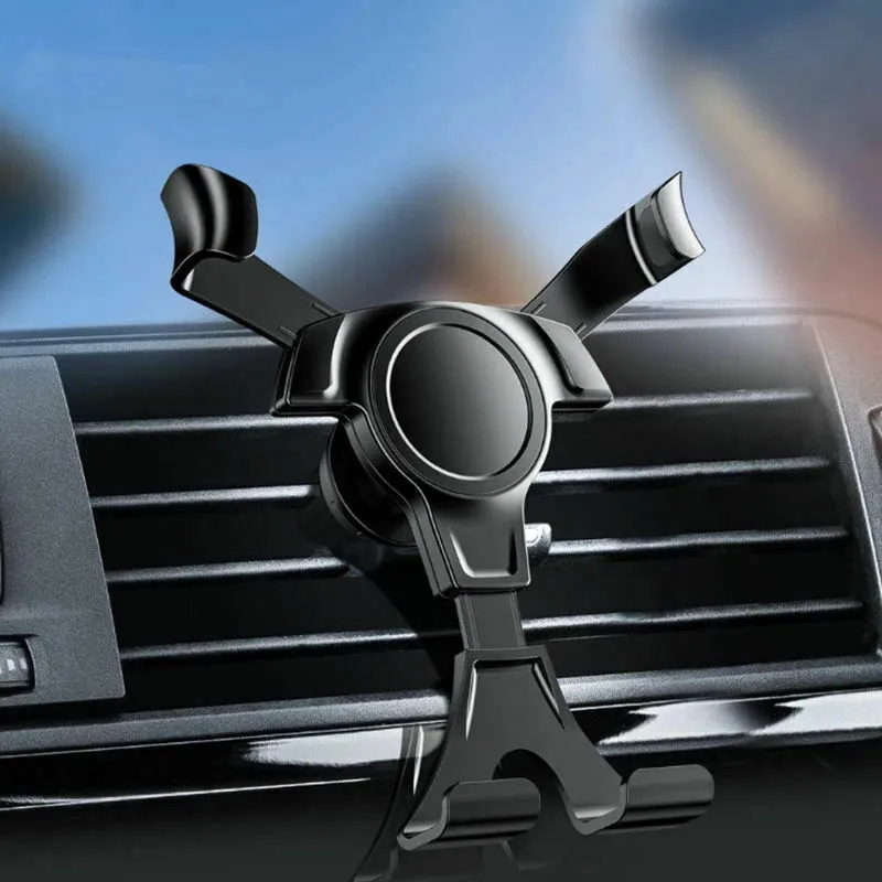 

1x Phone Holder Black Bracket Car Cell Cradle For IPhone Gravity Mobile