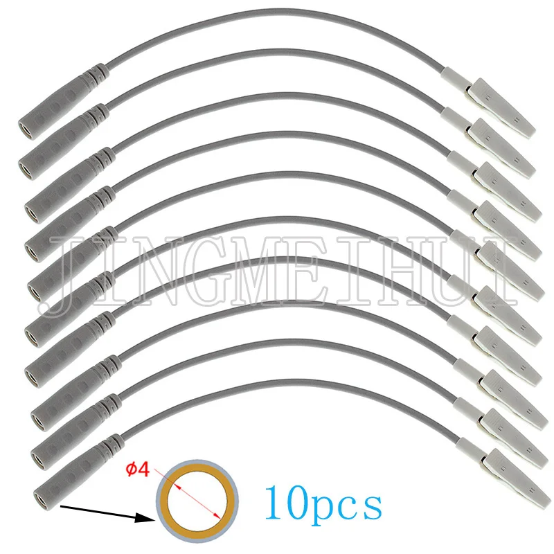 4.0 Alligator clip ЭКГ электрод адаптер/удлинитель для Mindray/Nihon Kohden/Comen/Siemens/Schiller/Bionet/GE/martara/Edan кабель ЭКГ - Цвет: 4.0 Alligator clip