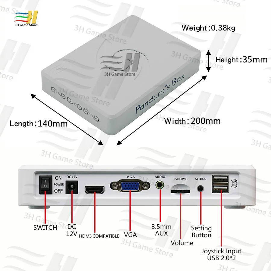 

2021 Pandora Box CX 2800 in 1 Wired/Wireless Gamepad Set Joypad Set Can save game High score record can add 5000 games 3D tekken