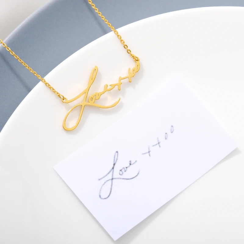 Оригинальное ожерелье для рукописного письма значимое с индивидуальной