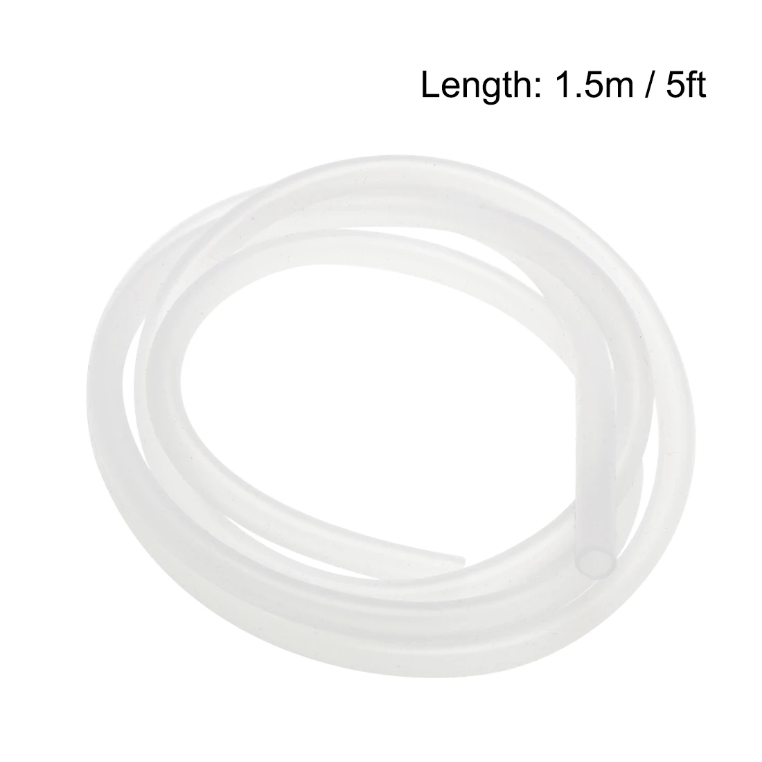 

uxcell 1 Pcs Silicone Tubing, 7mm ID x 9mm OD 5ft Rubber Tube Air Hose Water Pipe for Pump Transfer, Semi Clear