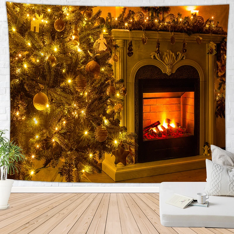 Домашний Декор Рождественский гобелен с изображением деревьев настенный