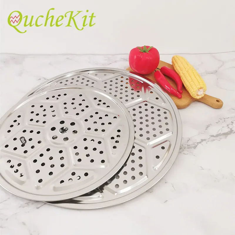 18-50cm Stainless Steel Round Steamer Tray For Cooking Dumpling Bread Steamed Rice Cooker Rack Cookware Kitchen Accessories