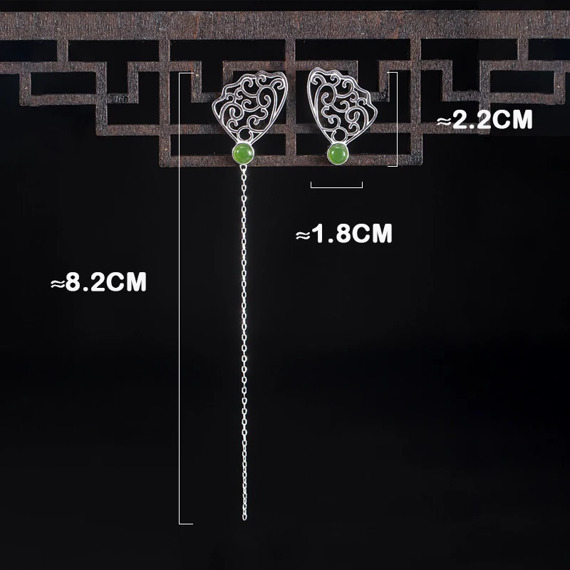 MIQIAO 925 серебряные серьги в виде бабочек с камнями яшма женская 2020 новинка