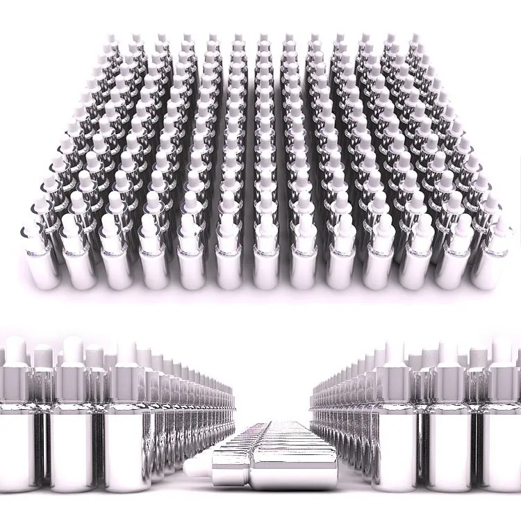 20 шт. мл Серебряная бутылка с пипеткой пустой стеклянный контейнер сделай сам для