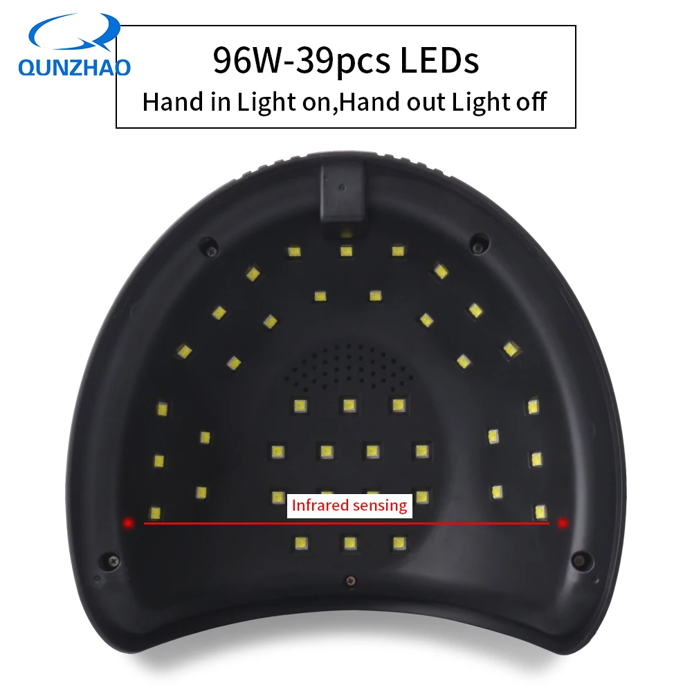 Светодиодный сушильный прибор для ногтей 39 Вт УФ-лампа 96 светодиодный светильник