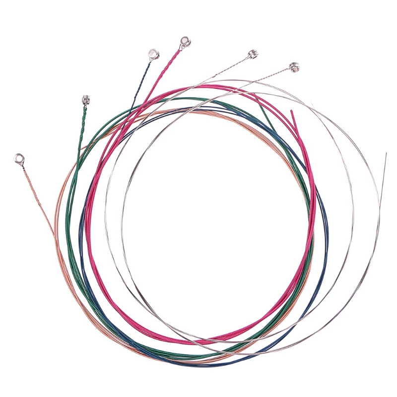 

1 Set 6Pcs Rainbow Colorful Color Strings for Acoustic Guitar Ukulele Instrument