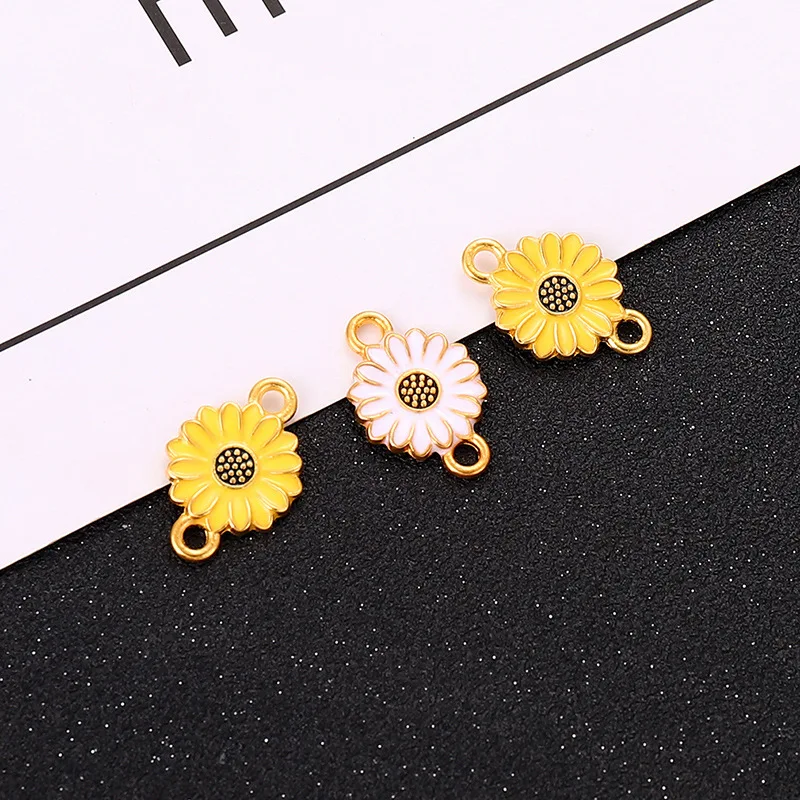 10 шт./упак. Милые ромашки с рисунком &quotПодсолнух&quot прелести разъем