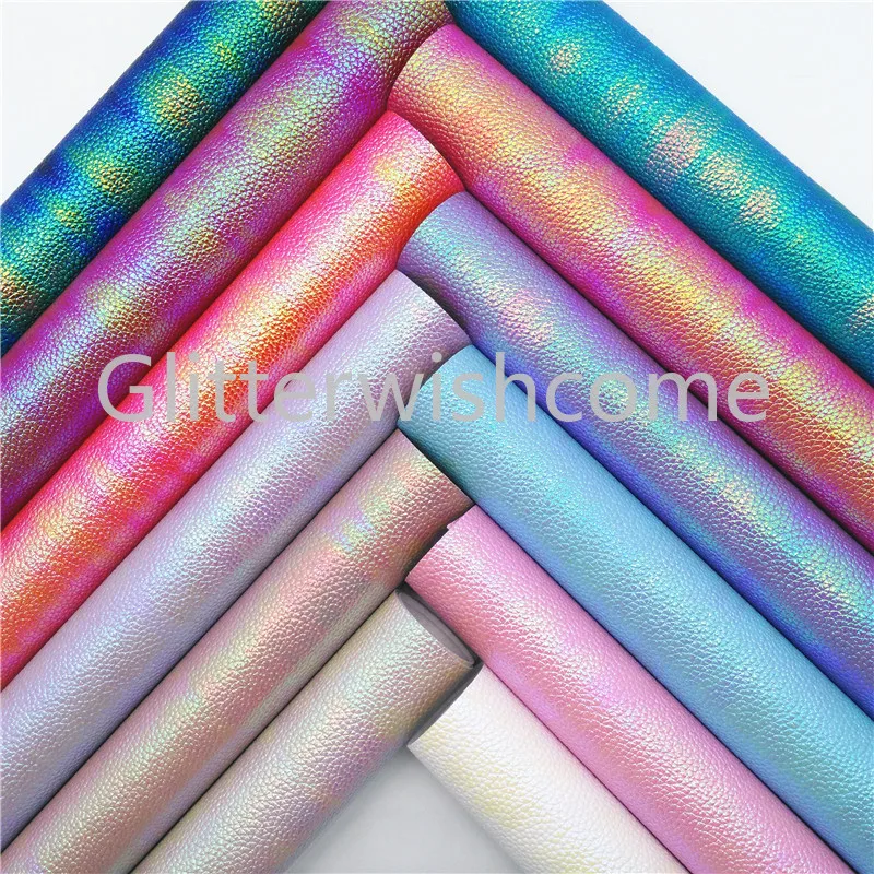 Винил Glitterwishcome размера A4 21 х29 см для бантов радужные тисненые личи из