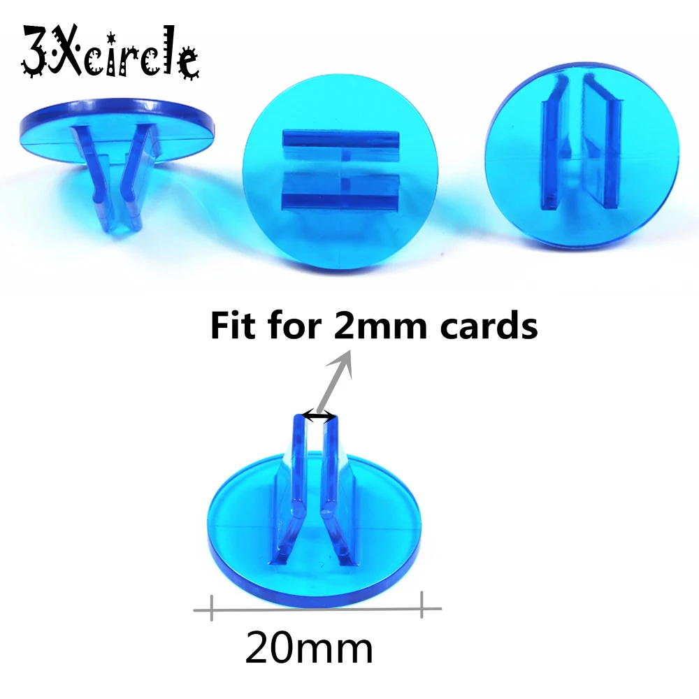 50 шт./трубка прозрачные пластиковые подставки для карт игр Радужный цвет