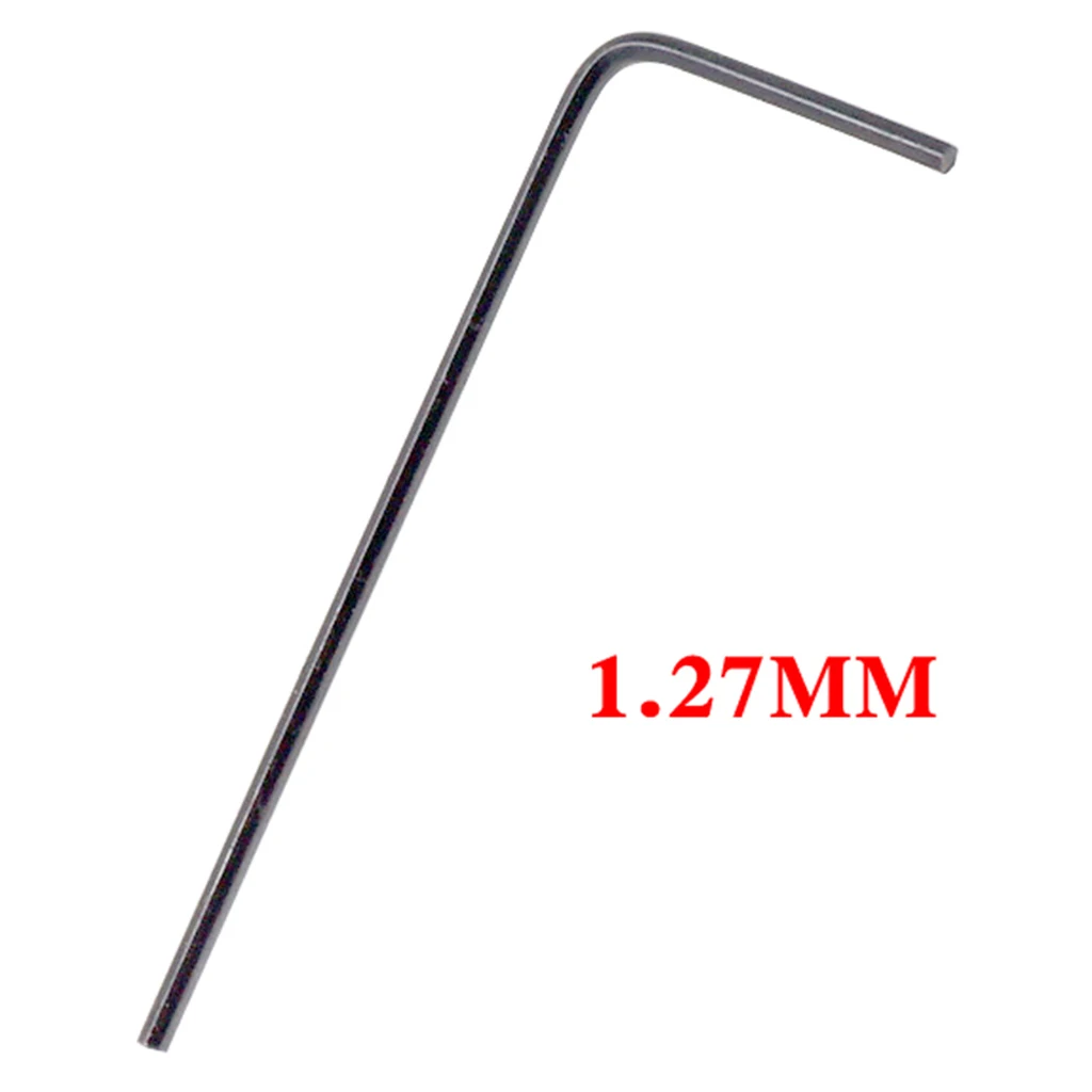 

10 Pieces Guitar Bridge Saddle Iron Hexagon Hex Wrench 1.27mm for Electric Guitar Replacement Repair Parts