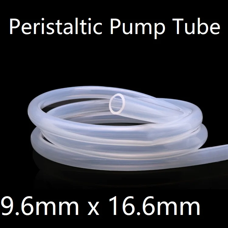 

Peristaltic Pump Tube ID 9.6mm x 16.6mm OD Soft Silicone Hose Wall 3.5mm Flexible Drink Water Connect Pipe Nontoxic Transparent