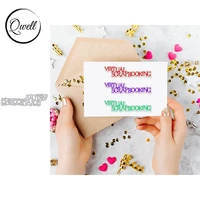 qwell words virtual scrapbooking metal cutting dies stencil diy album crafts cards decoration making template dies 2020 new