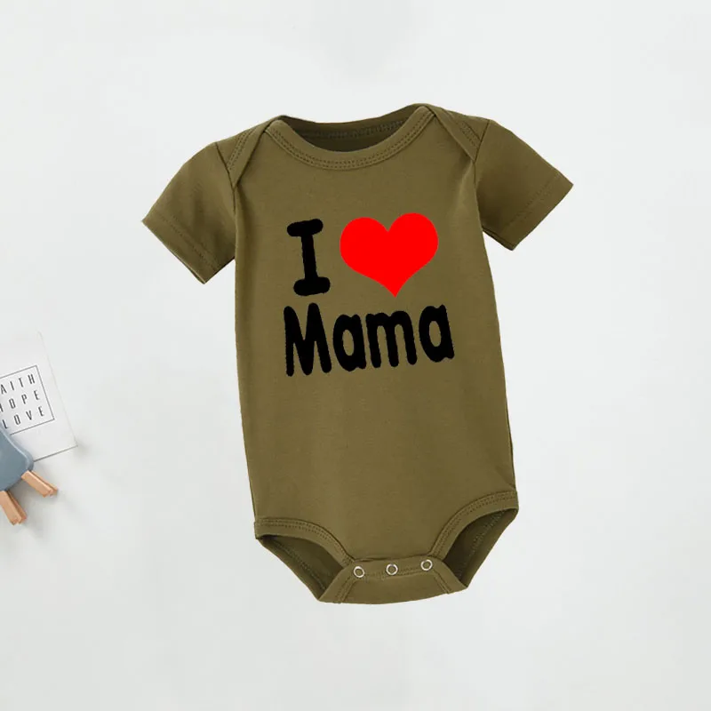 Love Mama/papa-Bolsa de manga corta de algod&oacute;n, ropa de cuerpo de beb&eacute;, ropa de escalada, ropa de beb&eacute; triangular, primavera y verano-5