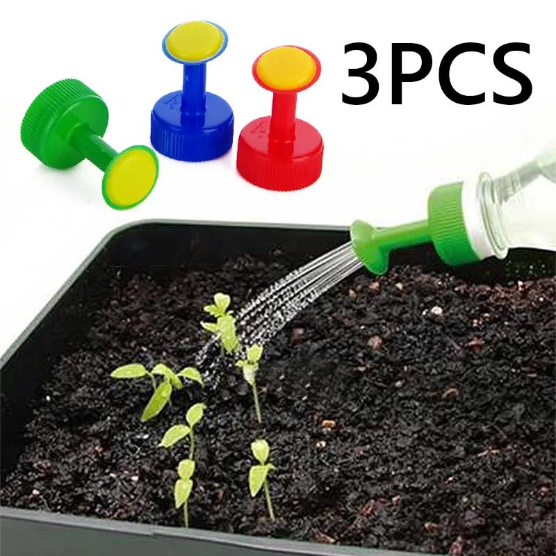 

3pcs Gardening Plant Watering Attachment DIY Spray-head Soft Drink Bottle Water Can Top Waterers Seedling Irrigation Equipment