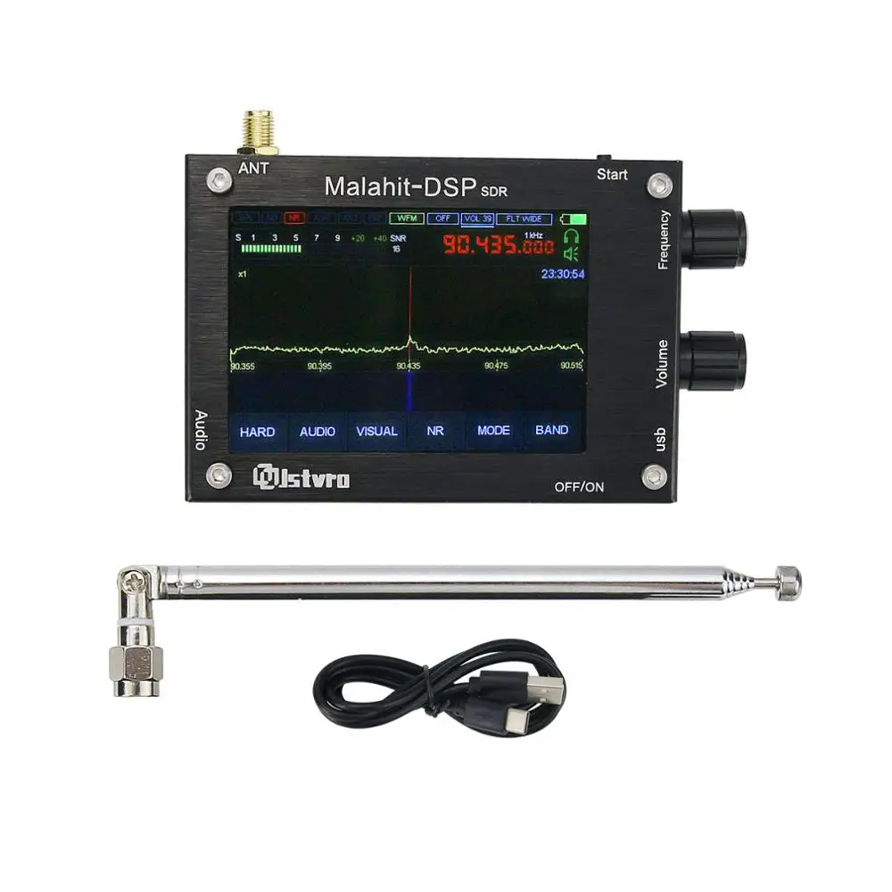 TZT 50 кГц до 2 ГГц Малахит DSP SDR ресивер Malahit коротковолновый радиоприемник корпус из