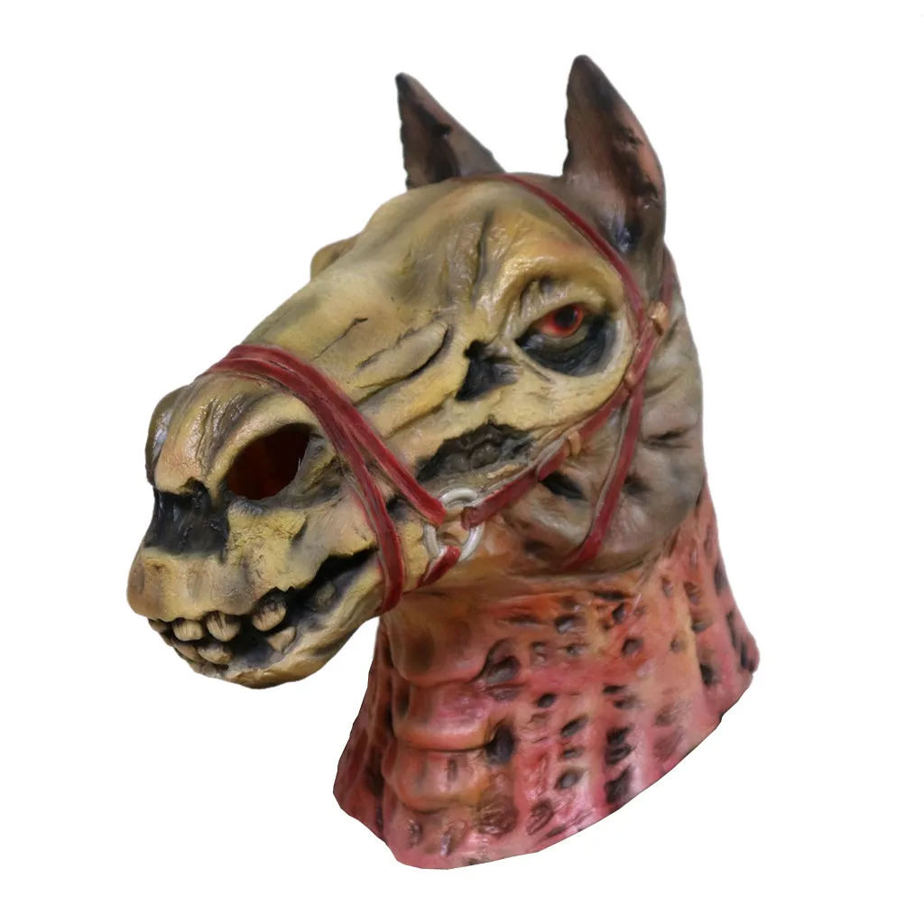 2019 латексная Реалистичная маска на Хэллоуин Череп голова лошади стильная