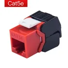 Цветные модули RJ45 CAT 5e, 1000 Мбитс, разъемы Keystone, безинструментальный сетевой адаптер для подключения компьютера, разъем RJ 45 Cat5e
