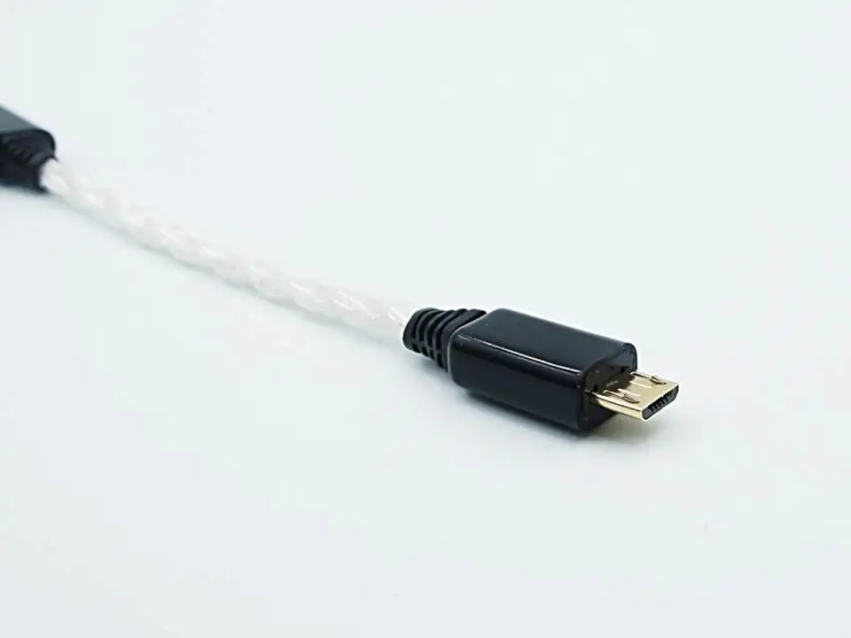 Посеребренный кабель с разъемами типа C и Micro USB|Аксессуары для наушников| |