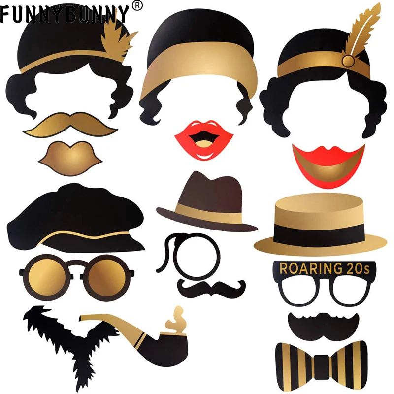Фон для фотосъемки FUNNYBUNNY Party 42 шт. порывистые 20 футов реквизит 1920 s свадебные фото