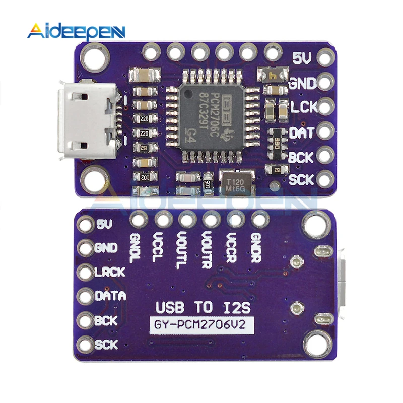 GY-PCM2706 USB к I2S IIS аудио Мощность модуль усилителя Поддержка Android 4 0 и более поздних