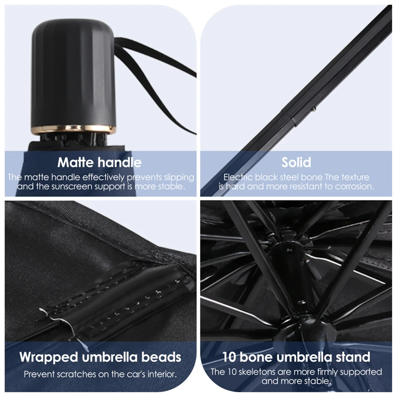 

Car Front Car Windshield Sunshade Umbrella UPE Alloy Auto Sunshade Covers Anti-UV Protected Cars Window Sunshade Umbrella