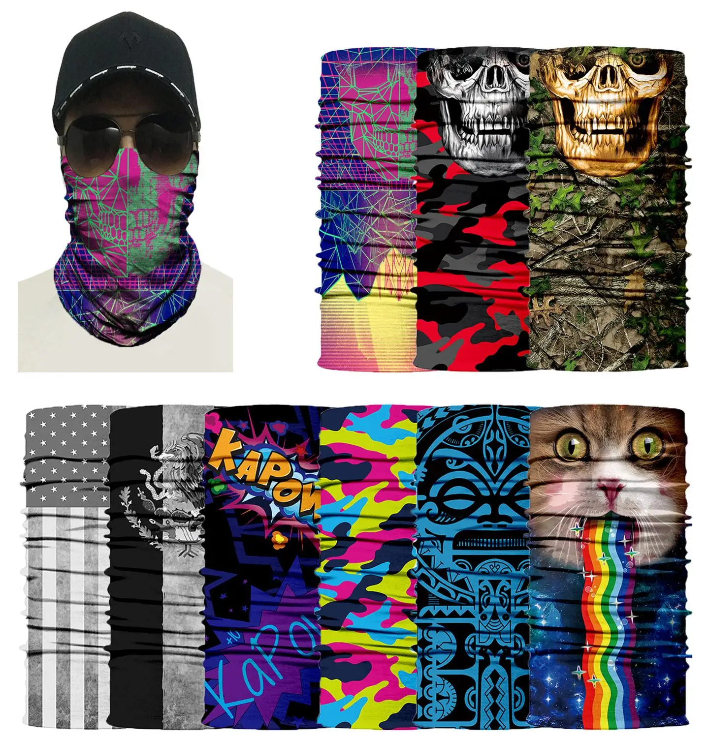 3D Хэллоуин Рождество праздничные товары мотоцикл велосипед головной убор маска