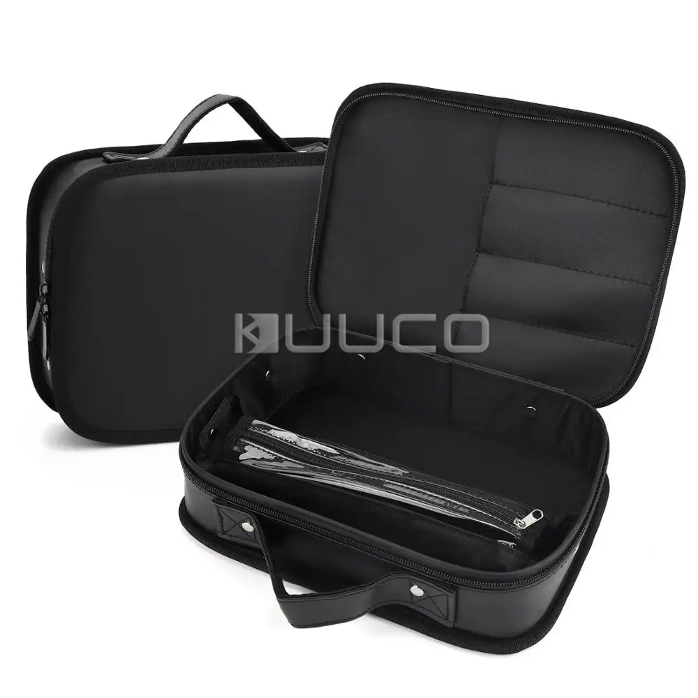 Murah Hairdressing Pemangkas Tas Penyimpanan Case PU Kulit Penata Rambut Gunting Pengering Gunting Sisir Alat Kosmetik Organizer